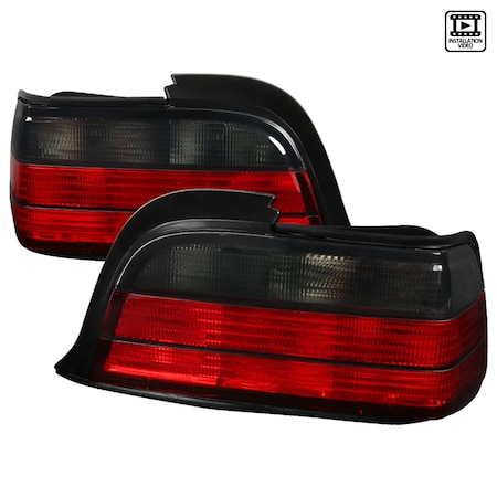 Spec-D Tuning 92-98 Bmw E36 3 Series Altezza Tail Light Red Smoke 2 Door LT-E362RG-APC